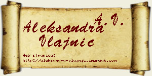 Aleksandra Vlajnić vizit kartica
